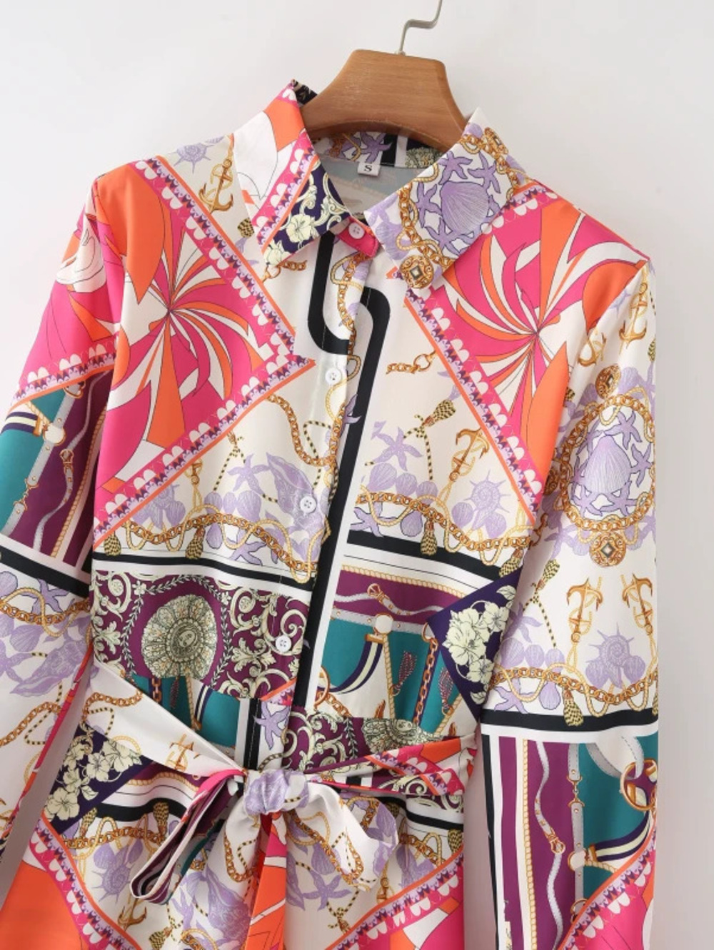 Long Sleeve Floral Maxi Shirt Dress